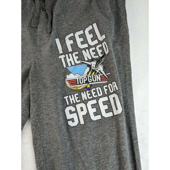 Mens TOPGUN Movie Sweatpants Sz XL Gray I Feel the Need for Speed SEE DESC - Picture 4 of 8